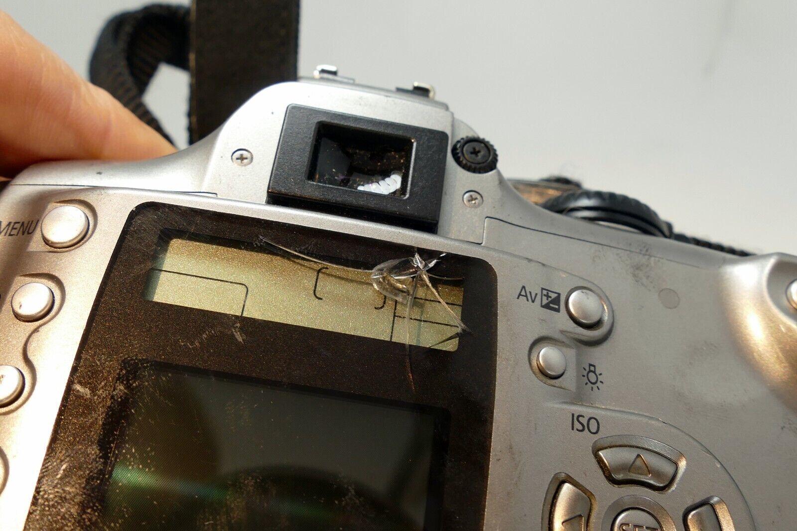 Canon EOS 300D 6MP Digital REBEL SLR Camera - works, but LCD cracked