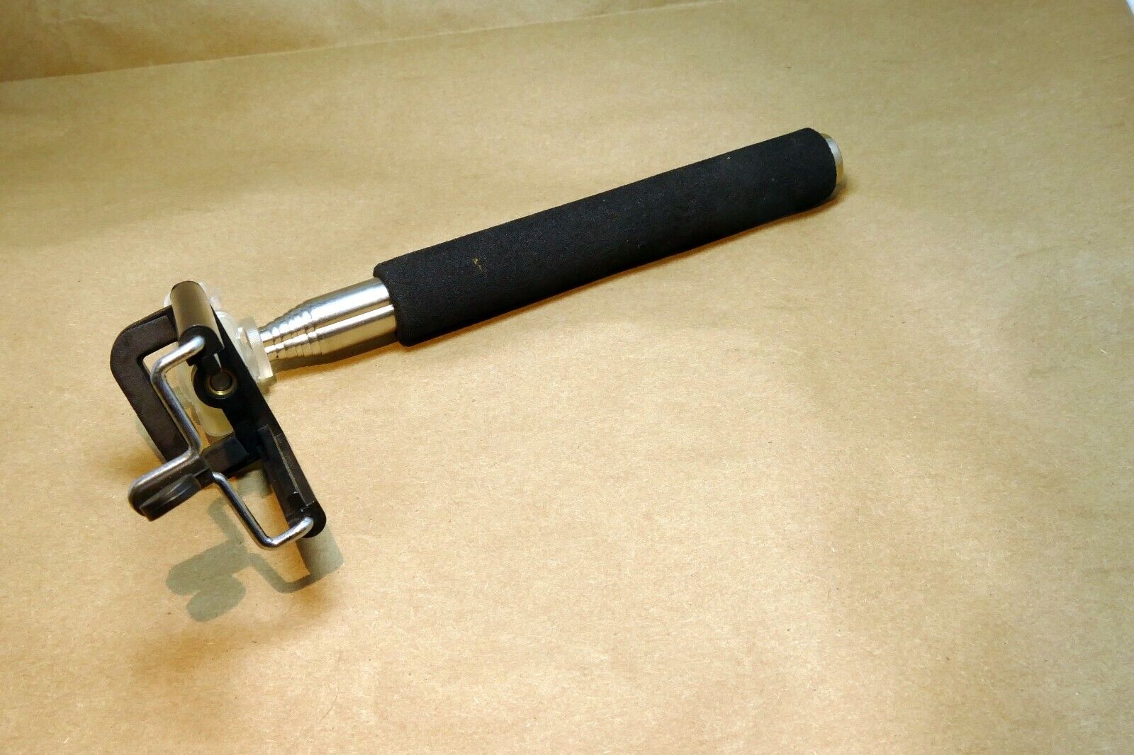 Aluminum extendable folding selfie stick  w/ swivel head & tripod screw 1/4"