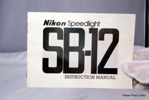 Nikon Speedlight Flash SB-12 Instruction Manual Guide (EN) genuine vintage