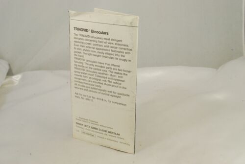 Leica Leicaflex Leicina Pradovit Trinovid product Catalog brochure  1970's