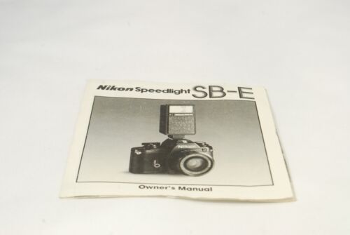 Nikon Speedlight SB-E Flash Owner's Manual 7216030