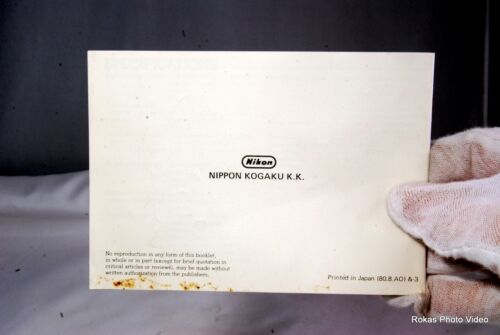 Nikon Speedlight Flash SB-12 Instruction Manual Guide (EN) genuine vintage
