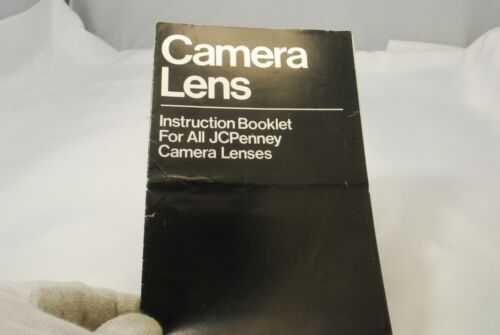 Cameras Lens Intruction Booklet for All JCPenney Cameras Lenses 7217056,7217077