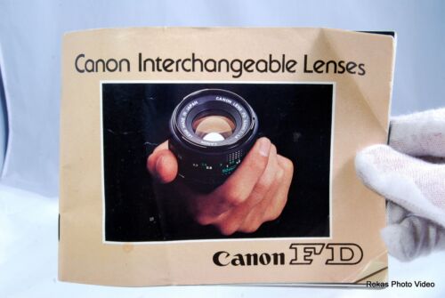 Canon Interchangeable Lenses FD system brochure booklet Guide Genuine (EN) 1970s
