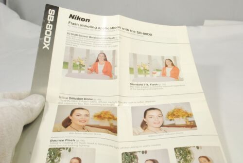 Nikon Flash shooting applications with SB-80DX Brochure Booklet Brochure