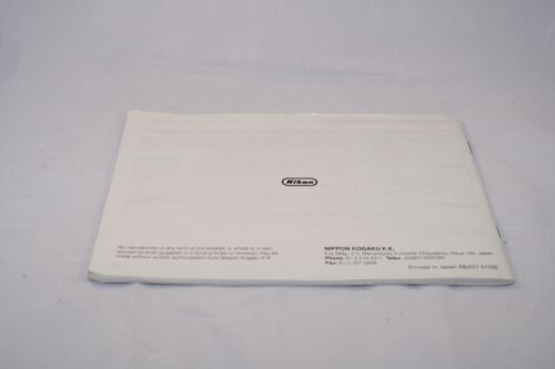 Nikon Camera N4004 AF Instruction Manual (EN) 7116069