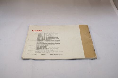 Canon Interchangable Lenses FD system Guide Brochure  (EN) 5110063