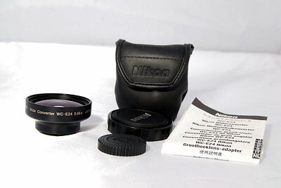 Nikon WC-E24 0.66X wide angle Lens for coolpix mint 28mm threaded AUX
