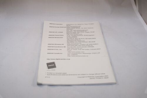 Pentax Photo Browser/Laboratory software Instruction Manual (EN) 5110057 Guide