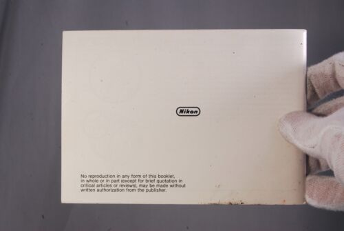 Nikon Camera FG Instruction Manual Black and White early