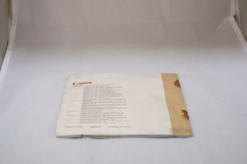 Canon Interchangable Lenses FD System Guide Manual focus list (EN) 5110064