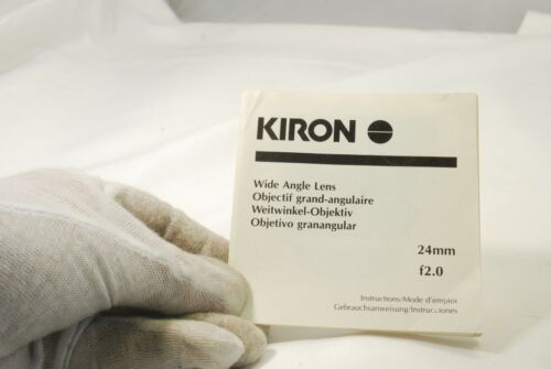 Kiron Wide Angle Lens 24mm f2 f2.0 Instructions Manual Guide  7219089