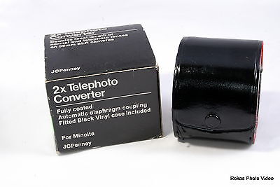 JCPenny 2x Telephoto Converter Lens for Minolta MD with a box 9211027